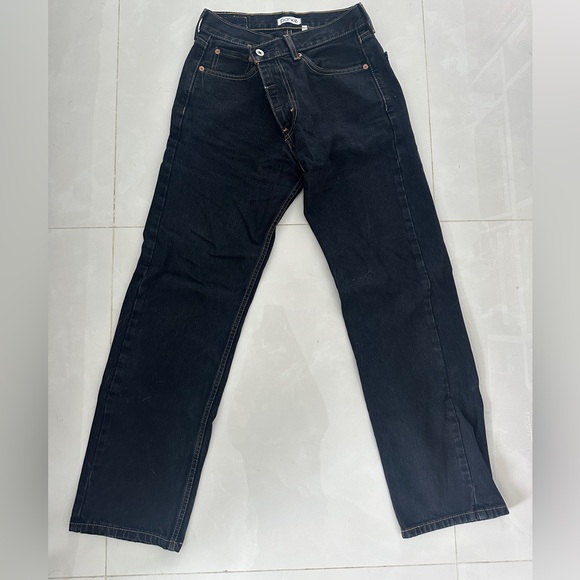Parke Black Straight-Leg Jeans - Picture 1 of 2